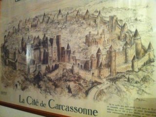Dessin la cité de Carcassonne
