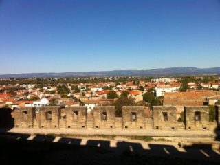 Vue sur Carcassonne depuis les fortifications
